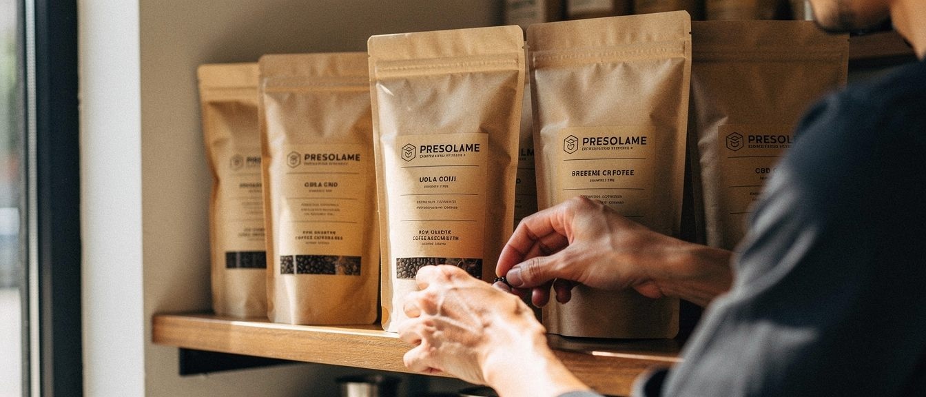 Arranged Retail Coffee Beans